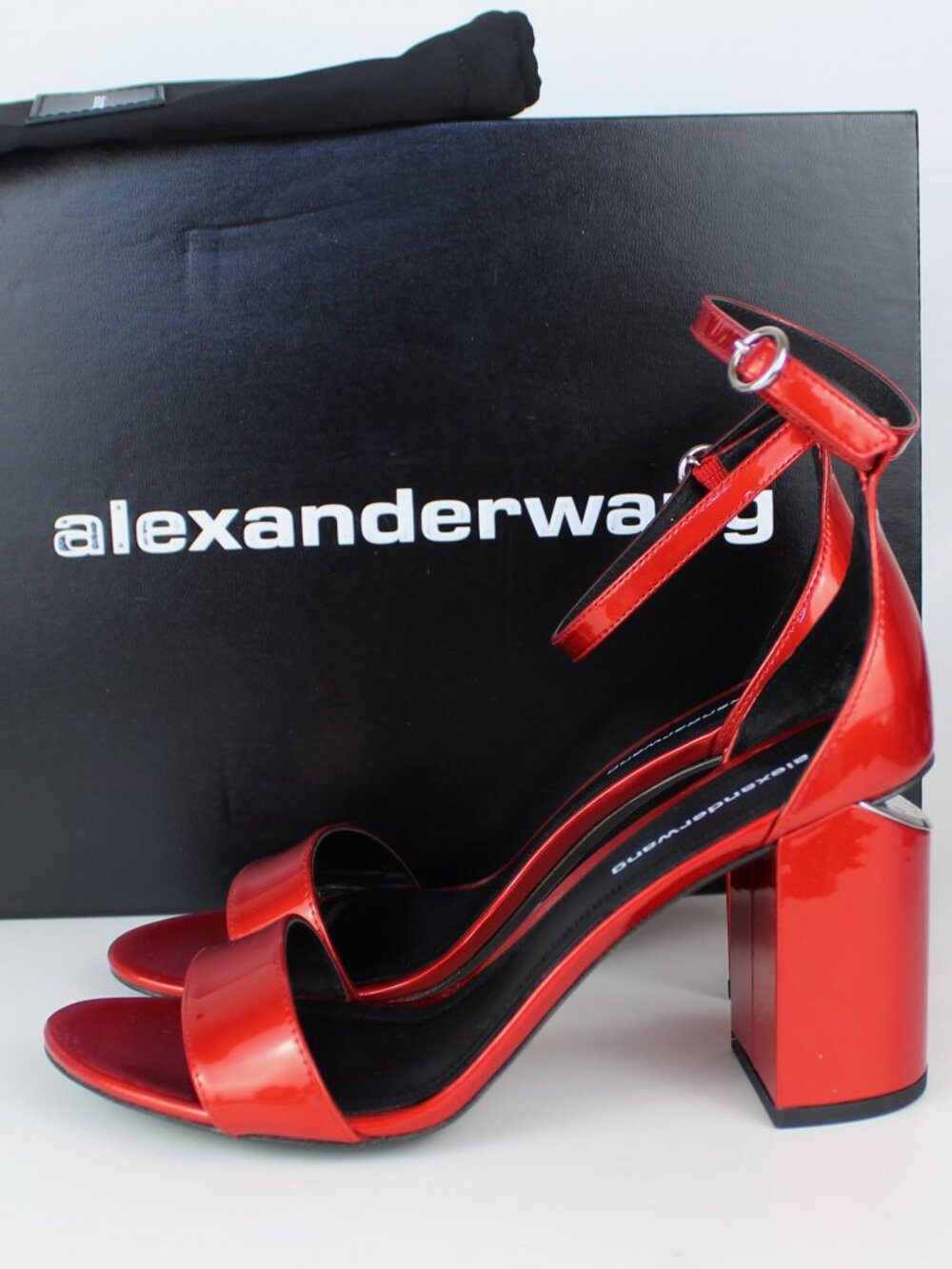 RARE! Discontinued Alexander Wang Abby Sandals, Red, EU 37, Office to Party